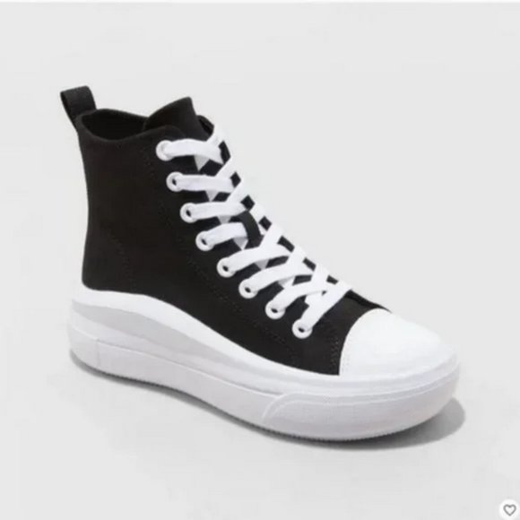 Women's Fallon Sneakers Black - Wild Fable™ 8 - Picture 1 of 12